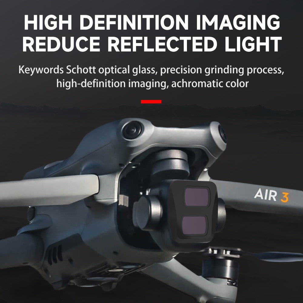 JUNESTAR For DJI Air 3 Optical Glass Nano Coated ND / PL Filter Drone Camera Lens Filter