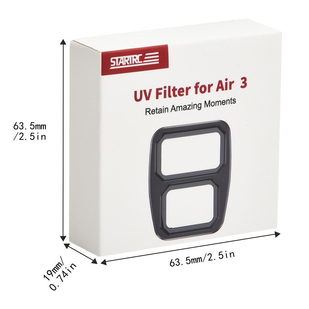 STARTRC 1125252 For DJI Air 3 UV Camera Lens Filter Aluminum Alloy Frame Optical Glass Fliter Drone Accessories