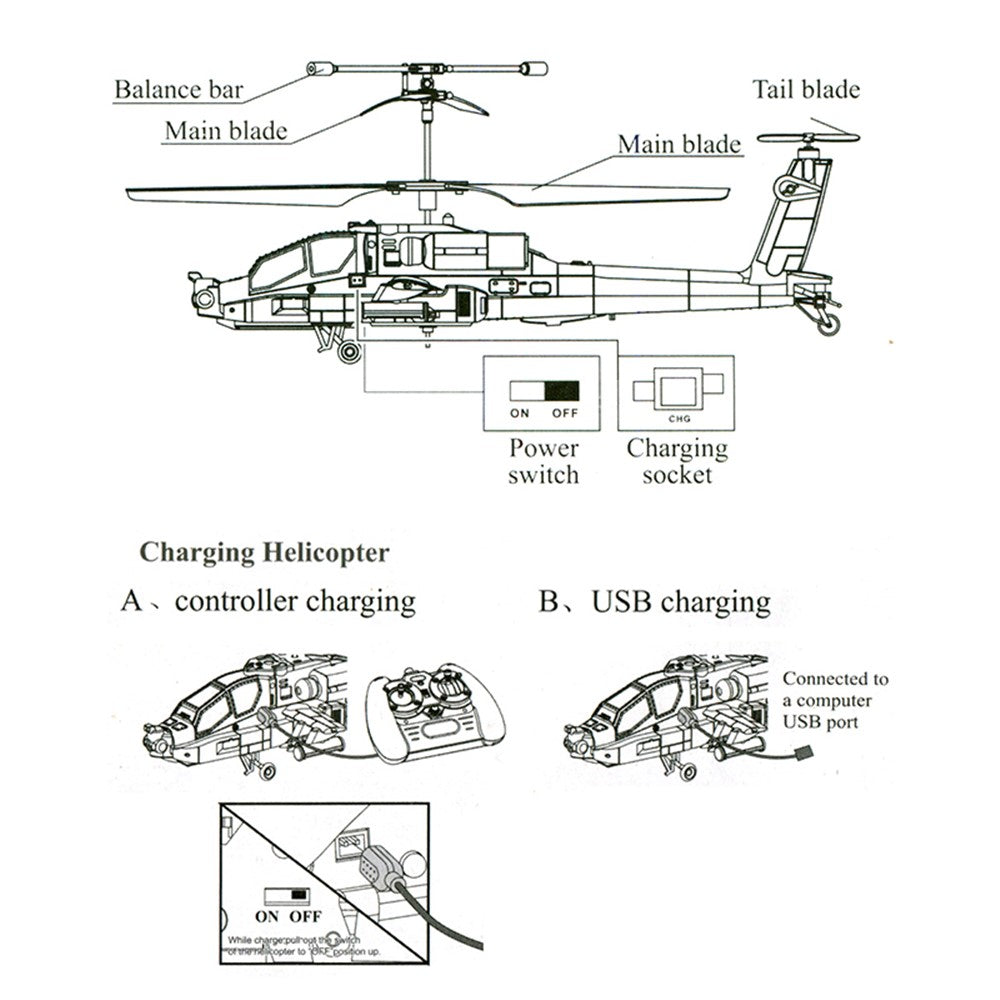 SYMA S109G 2.4G High Frequency RC Aircraft Simulation Military Helicopter Toy, Dual Batteries