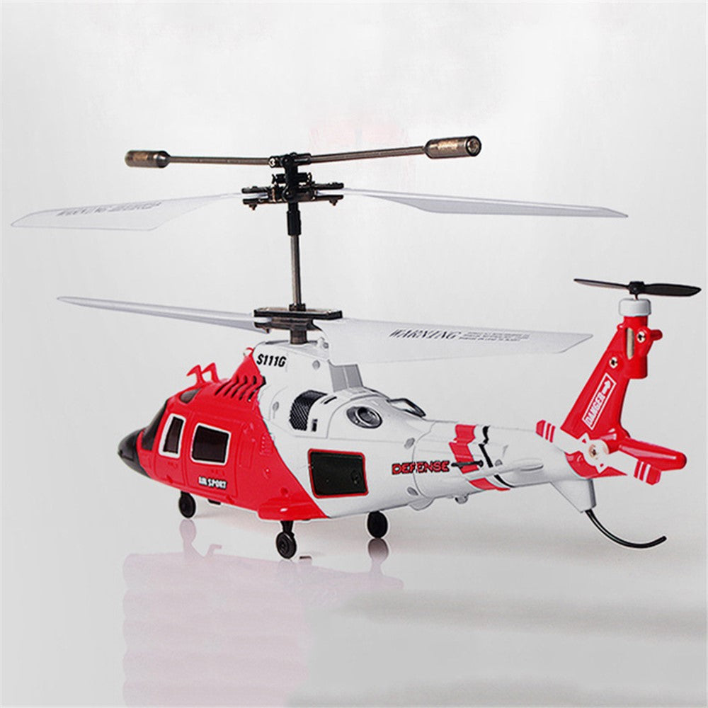 SYMA S111G 2.4G High Frequency Simulation Military RC Helicopter Night Light Aircraft Toy, Single Battery