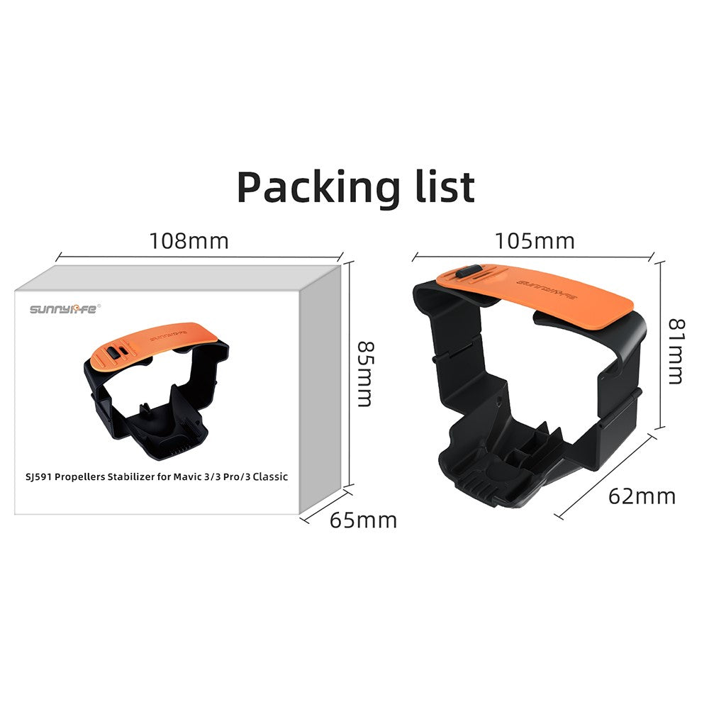 SUNNYLIFE SJ591 Propeller Stabilizer Holder for DJI Mavic 3 / 3 Pro / 3 Classic Paddle Protector Fixed Mount Belt