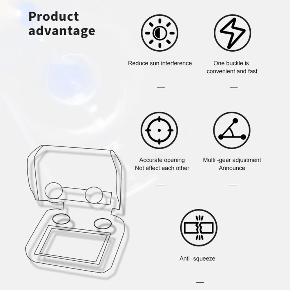 STARTRC 1123784 2-in-1 Sun Shade Hood for DJI RC Pro Controller ABS+PC Protective Cover