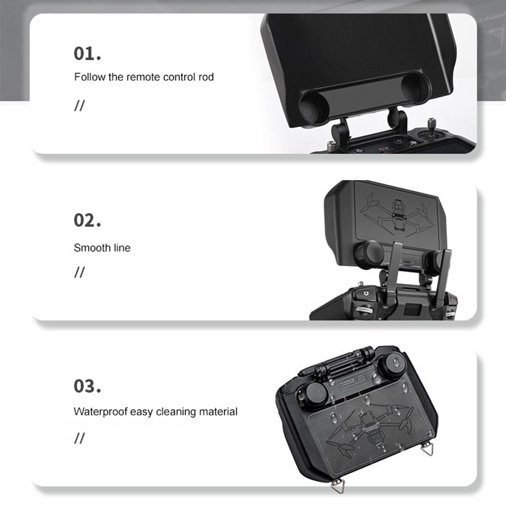 STARTRC 1123784 2-in-1 Sun Shade Hood for DJI RC Pro Controller ABS+PC Protective Cover