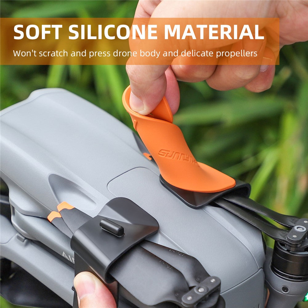 SUNNYLIFE A3-SJ663 For DJI Air 3 Drone Propeller Holder Plastic+Silicone Propeller Fixing Stabilizer