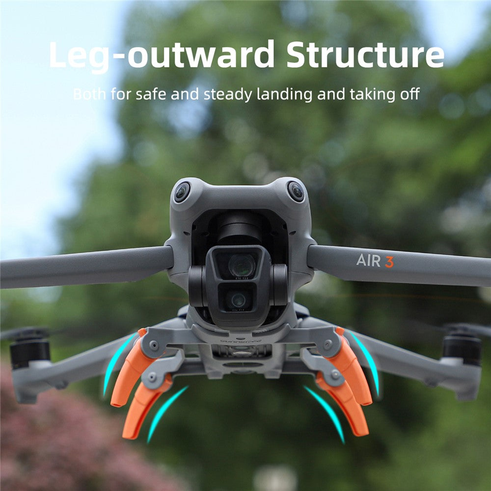 SUNNYLIFE For DJI Air 3 Drone Plastic Landing Gear Foldable Spider Anti-fall Heighten Landing Stand