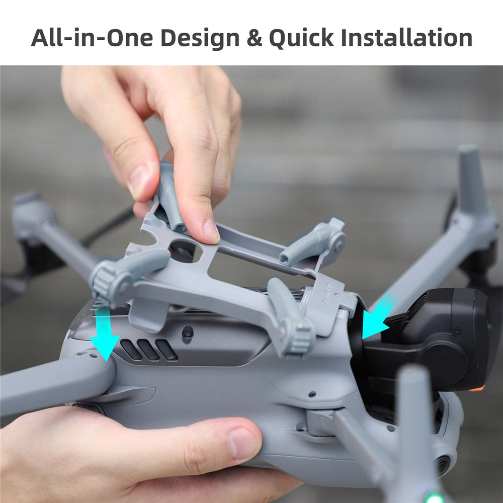 SUNNYLIFE For DJI Air 3 Drone Plastic Landing Gear Foldable Spider Anti-fall Heighten Landing Stand