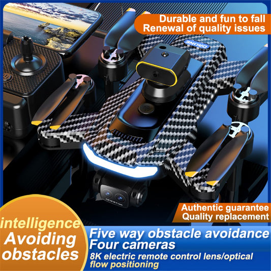 P17 (Pro) One-key Return Drone HD Dual Camera RC Quadcopter (Brushless Motor+GPS Automatic Return+5-way Obstacle Avoidance), with 2 Batteries