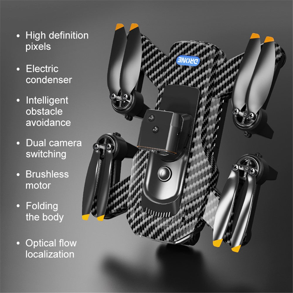 P17 (Pro) One-key Return Drone HD Dual Camera RC Quadcopter (Brushless Motor+GPS Automatic Return+5-way Obstacle Avoidance), with 2 Batteries