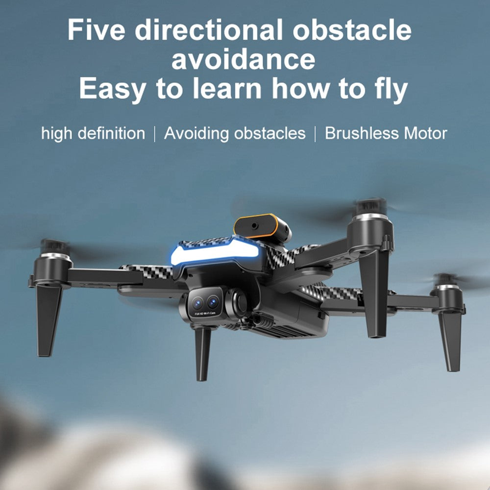 P17 (Pro) One-key Return Drone HD Dual Camera RC Quadcopter (Brushless Motor+GPS Automatic Return+5-way Obstacle Avoidance), with 2 Batteries