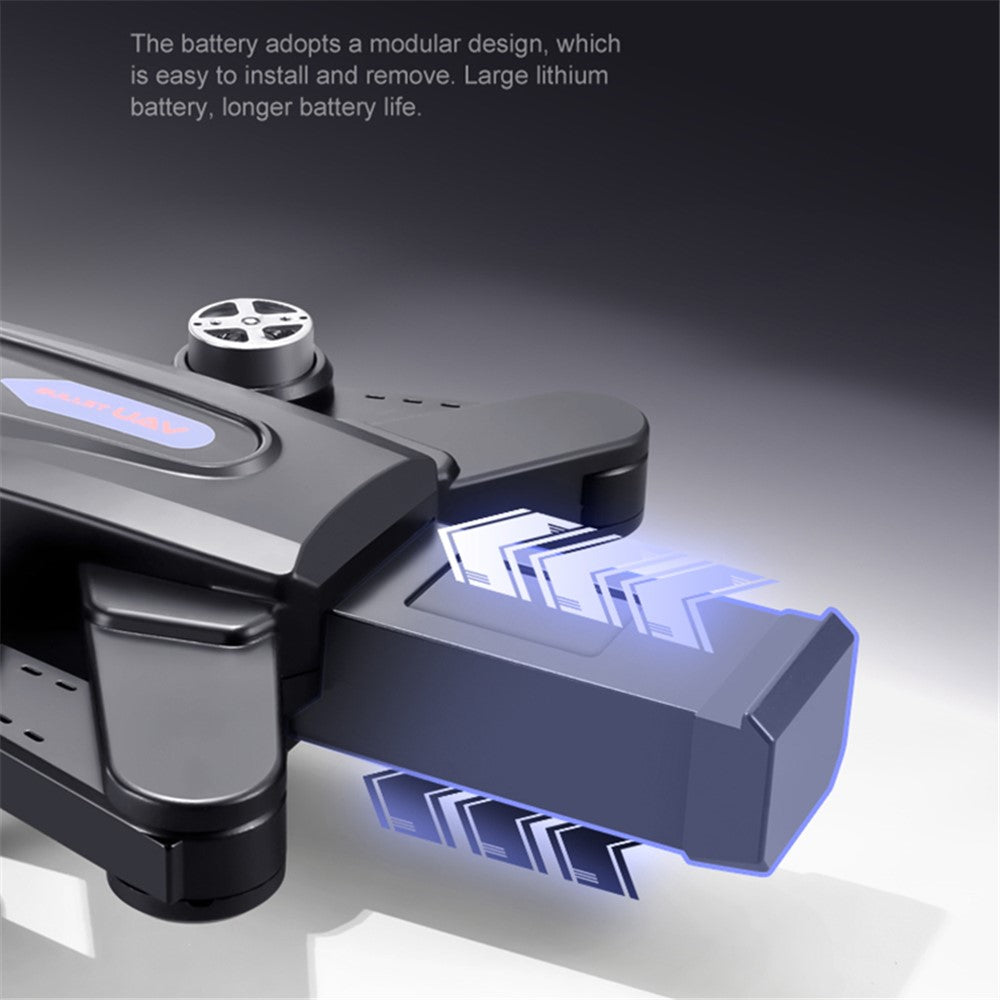 PJC RG108 Brushless Drone HD Dual Camera Quadcopter with GPS+360 Degree Laser Obstacle Avoidance, 2 Batteries