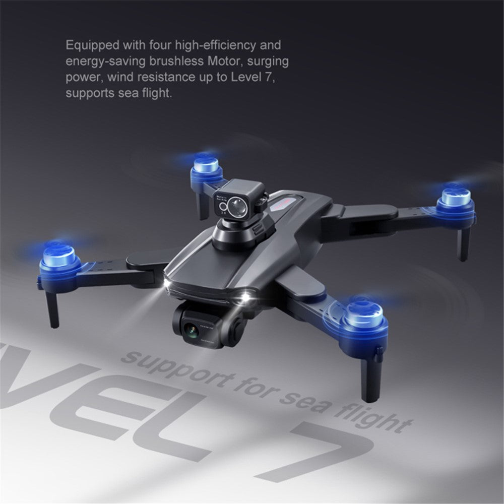 PJC RG108 Brushless Drone HD Dual Camera Quadcopter with GPS+360 Degree Laser Obstacle Avoidance, 2 Batteries