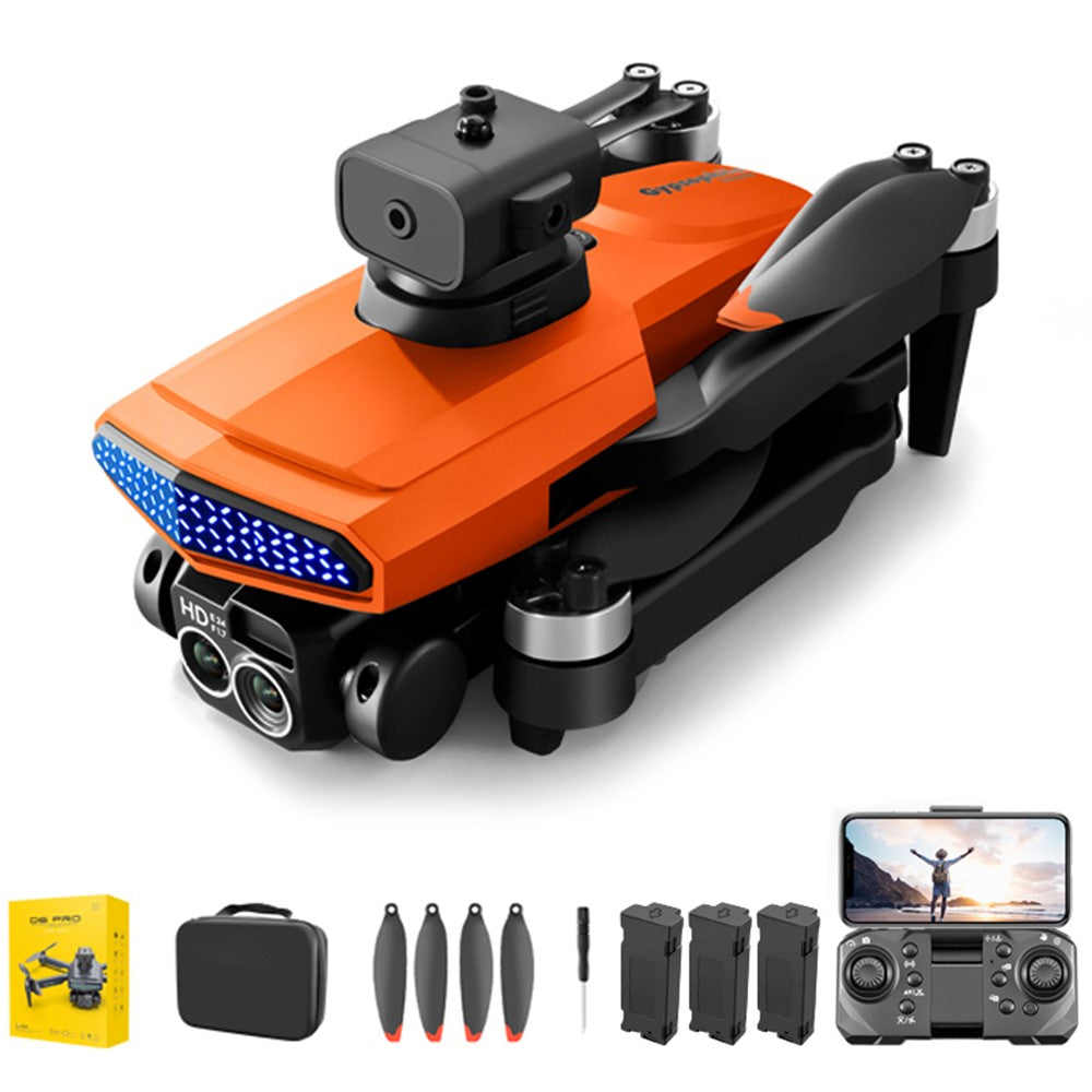 DLRC D6 PRO Dual Camera Brushless Motor Aerial Drone 5-way Obstacle Avoidance RC Quadcopter (Optical Flow Positioning+ESC+3 Batteries)
