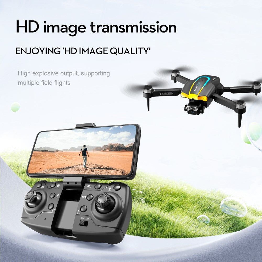 XT105 480P Foldable Quadcopter Helicopter Toy Brushless LED RC Drone with 3 Batteries