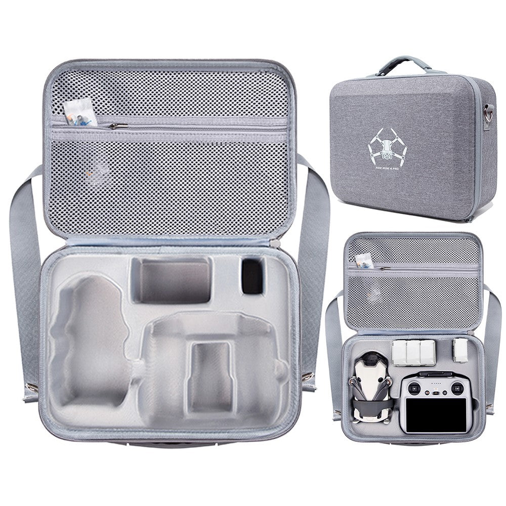 For DJI Mini 4 Pro Fly More Combo RC Drone Accessories Storage Bag EVA Handbag Pouch with Shoulder Strap