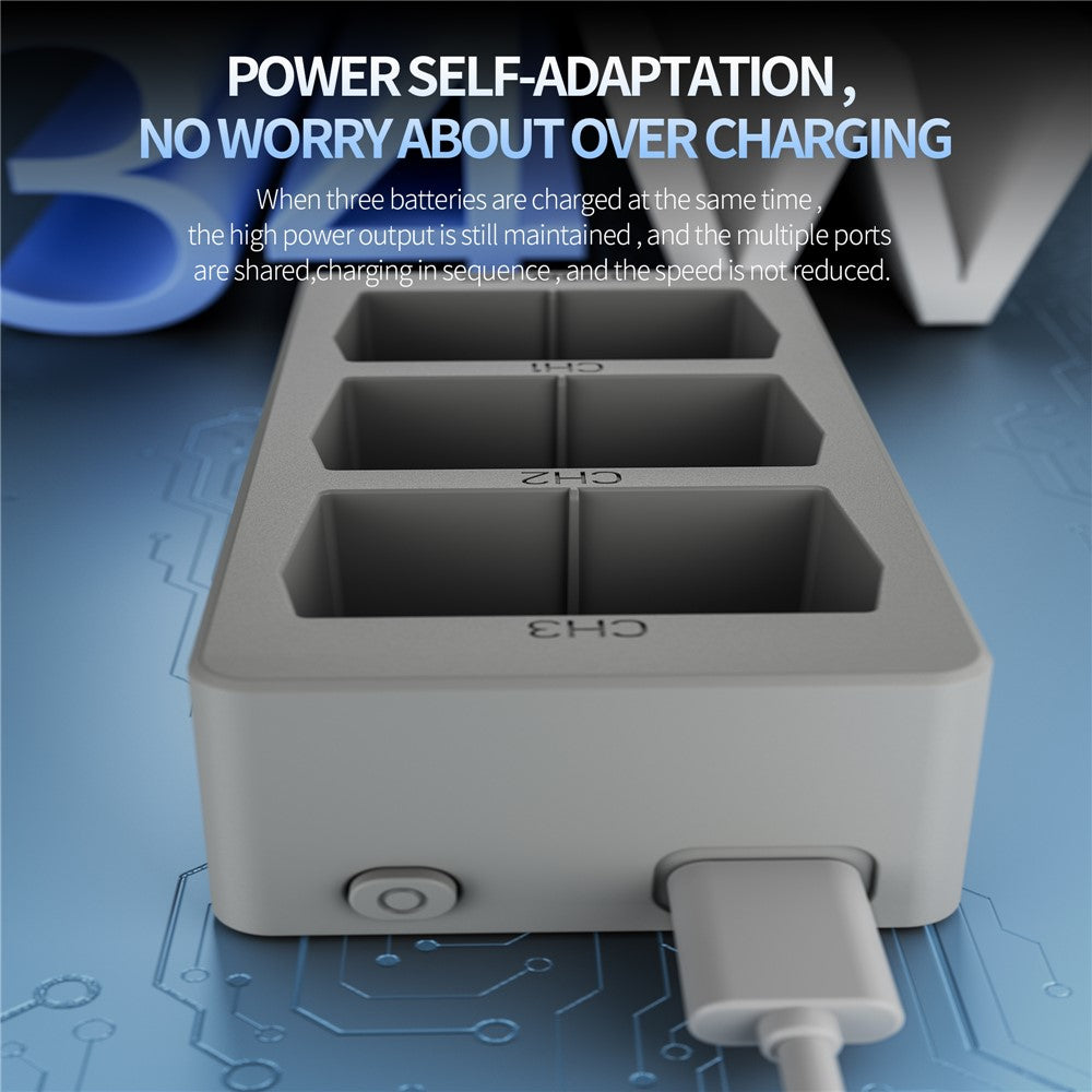 STARTRC ST-1124255 Charging Hub for DJI Mini 4 Pro Series 3-in-1 Drone Battery Charger with LED Display