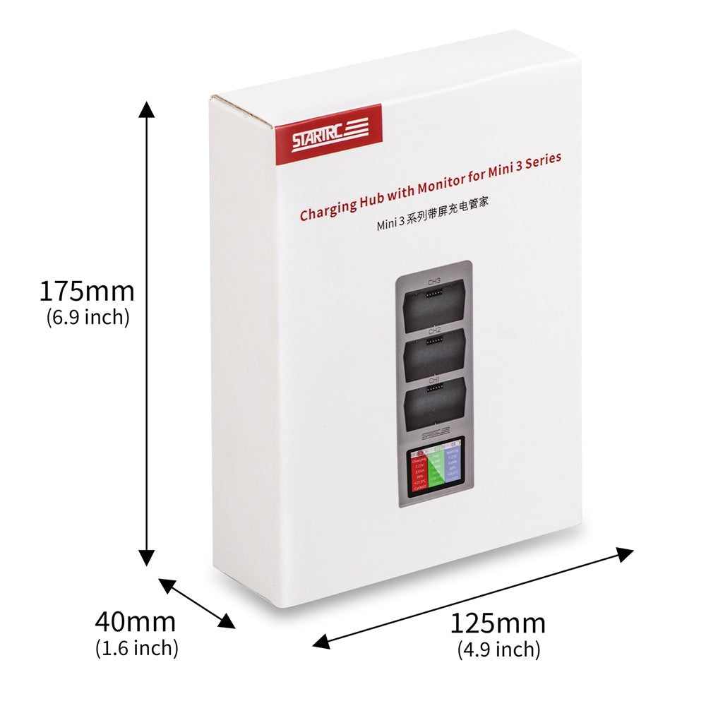 STARTRC ST-1124255 Charging Hub for DJI Mini 4 Pro Series 3-in-1 Drone Battery Charger with LED Display