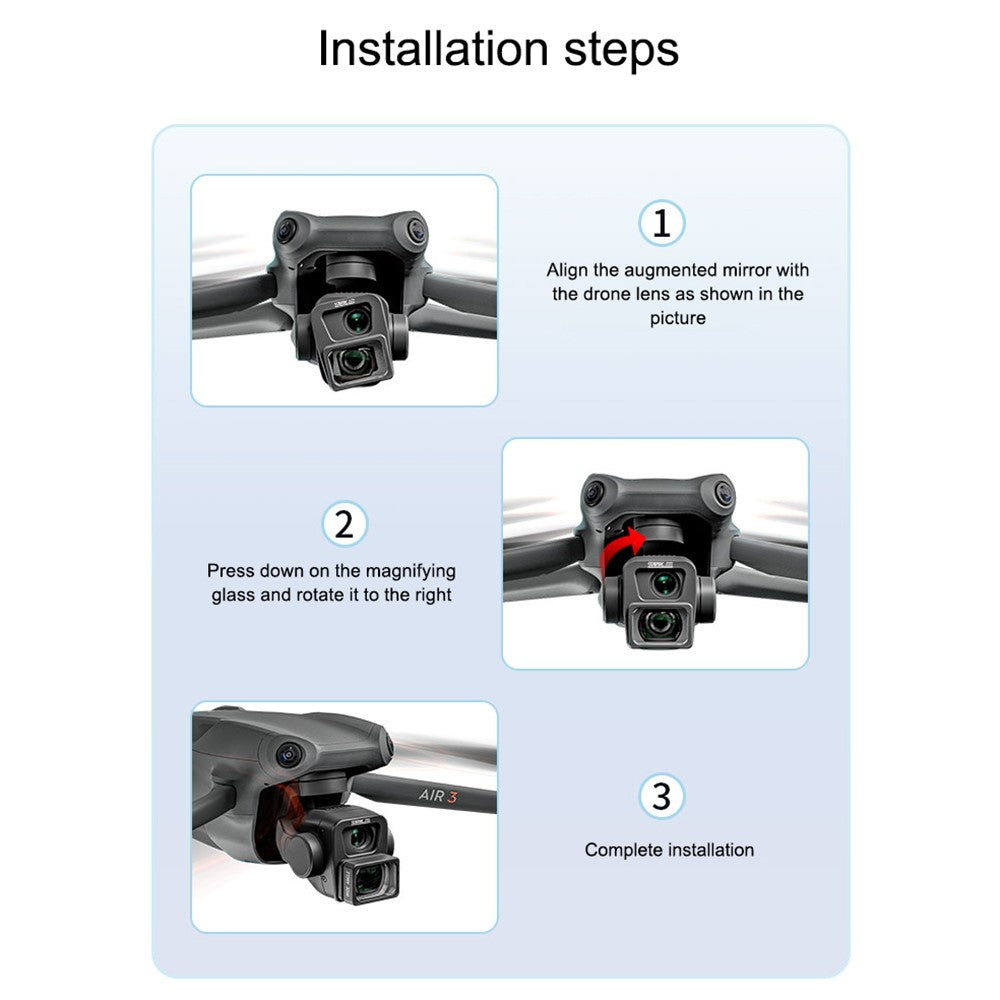 STARTRC 1128765 Wide-Angle Lens for DJI Air 3 Optical Glass Lens Portable Drone Lens Set