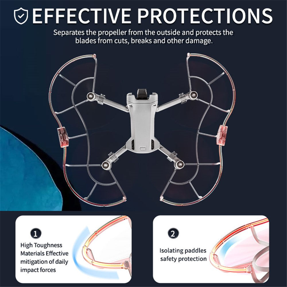 STARTRC 1121186 For DJI Mini 3 / Mini 3 Pro Glowing Propeller Guard Protective Cover Blade Anti-collision Ring