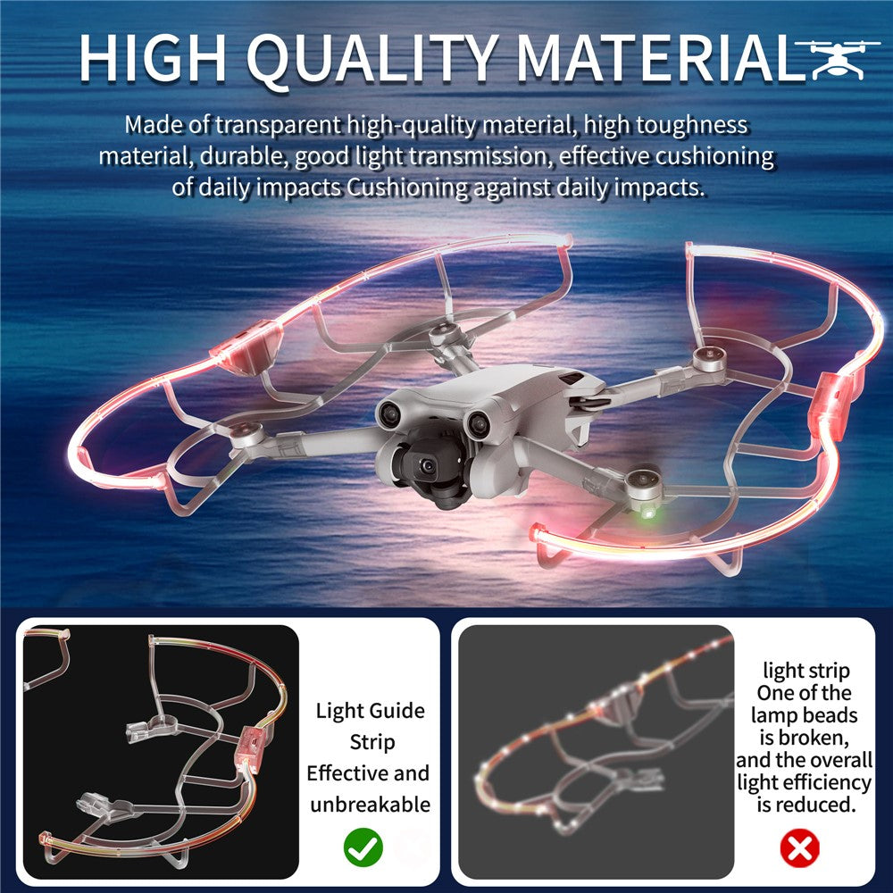 STARTRC 1121186 For DJI Mini 3 / Mini 3 Pro Glowing Propeller Guard Protective Cover Blade Anti-collision Ring