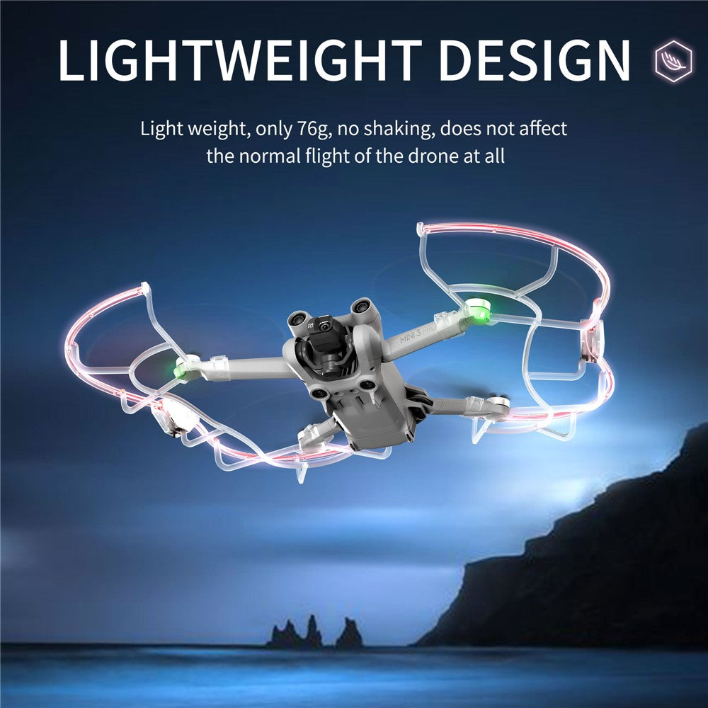 STARTRC 1121186 For DJI Mini 3 / Mini 3 Pro Glowing Propeller Guard Protective Cover Blade Anti-collision Ring