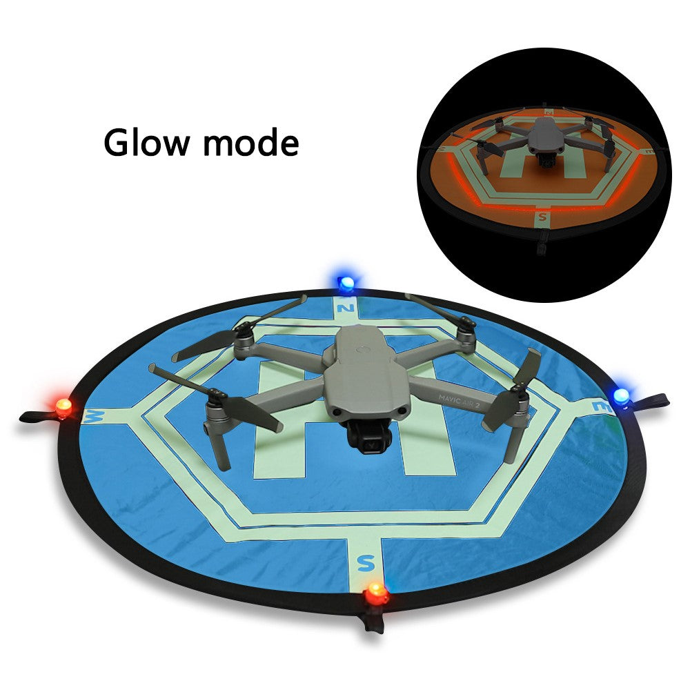 RCSTQ 55cm Night Flight Reflective Foldable Drone Landing Pad Parking Apron for DJI Mavic 3 / Mini 4 Pro / Air 3
