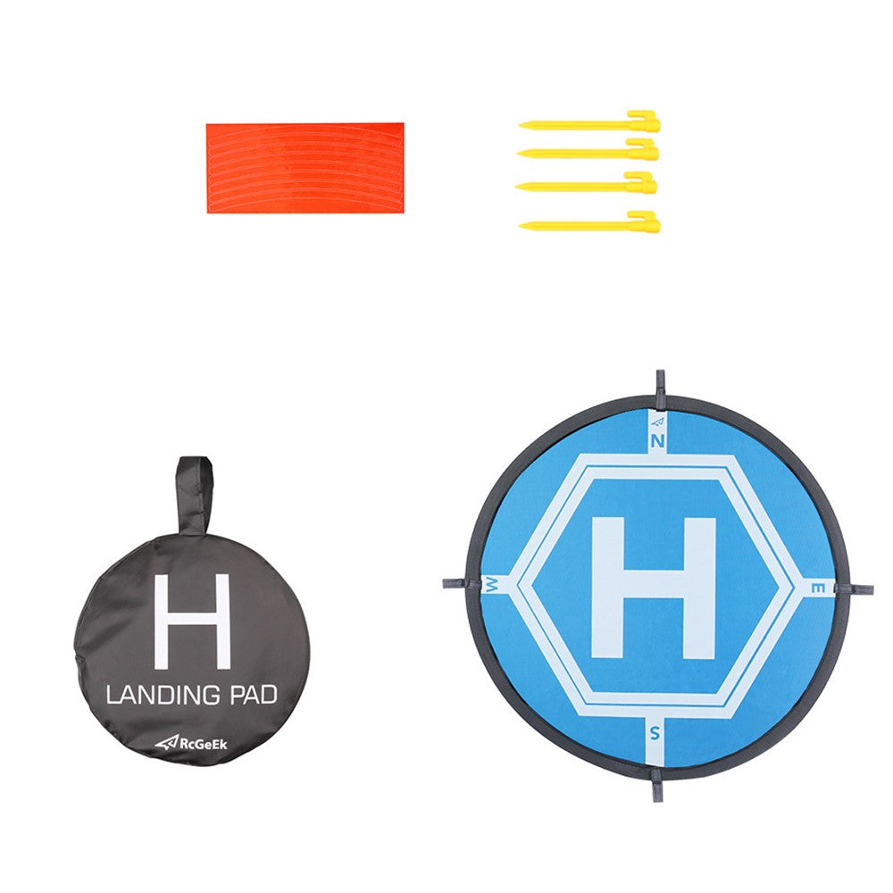 RCSTQ 55cm Night Flight Reflective Foldable Drone Landing Pad Parking Apron for DJI Mavic 3 / Mini 4 Pro / Air 3