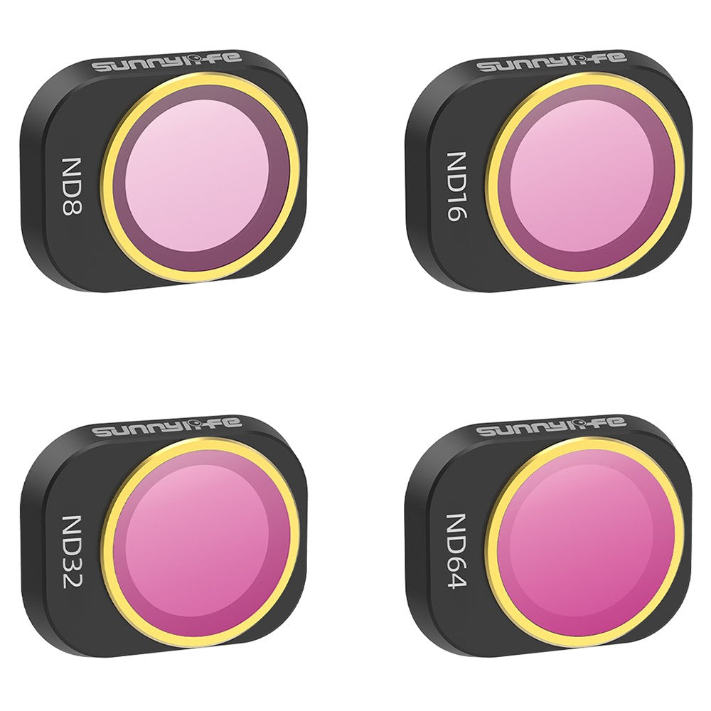 SUNNYLIFE N4P-FI727 4PCS For DJI Mini 4 Pro ND Filters RC Drone Optical Glass Lens Filters (ND8+ND16+ND32+ND64)