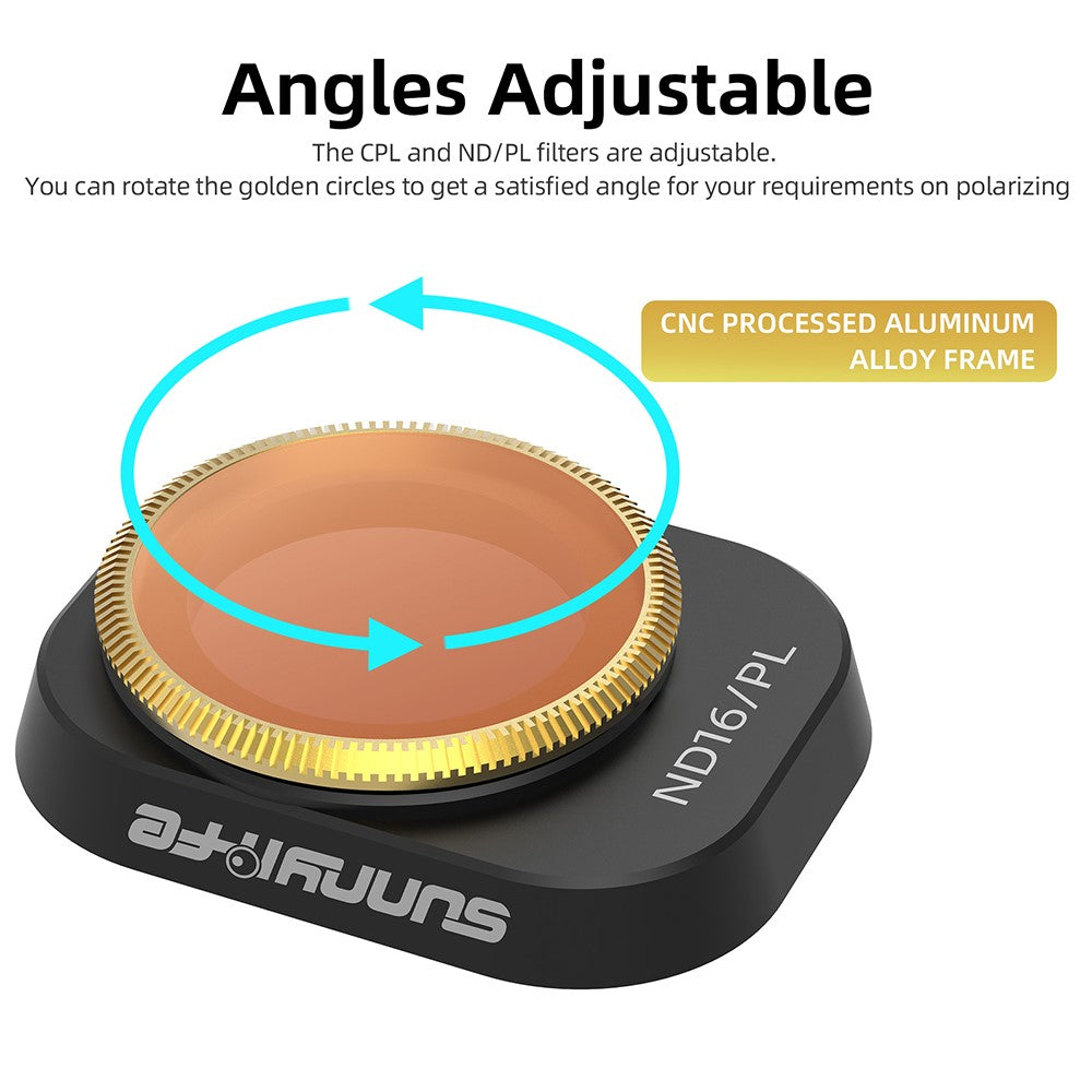 SUNNYLIFE N4P-FI723 For DJI Mini 4 Pro ND / PL Adjustable Optical Glass Lens Filter Drone Lens Accessory