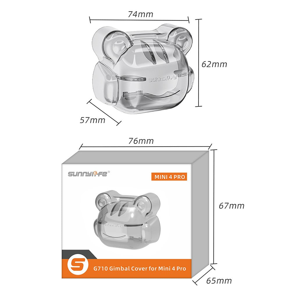 SUNNYLIFE N4P-G710 For DJI Mini 4 Pro Drone Gimbal Plastic Protective Cap Cute Frog Shape Lens Cover
