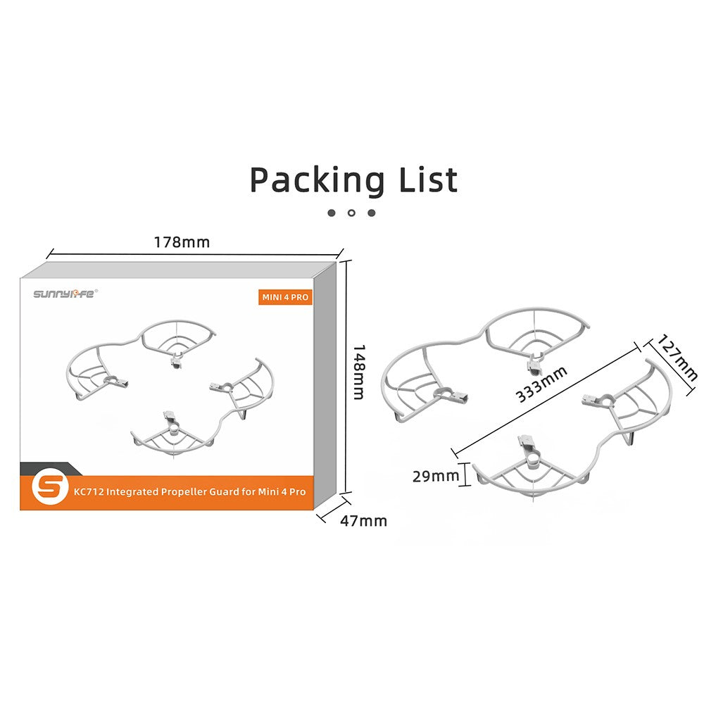 SUNNYLIFE N4P-KC712 4Pcs / Set For DJI Mini 4 Pro Plastic Propeller Protector RC Drone Landing Gear Anti-collision Guard