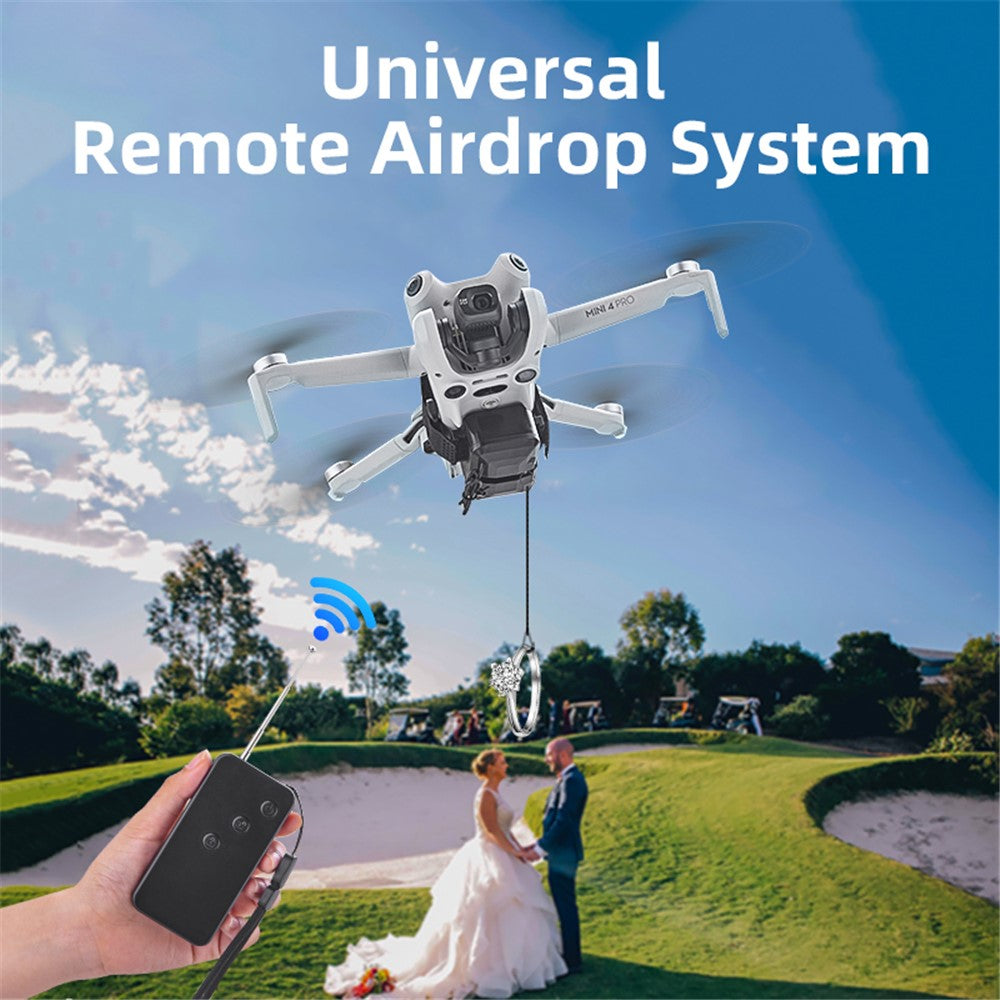 BRDRC Drone Thrower Wedding Gift Throw Airdrop System with Remote Control (about 500m)
