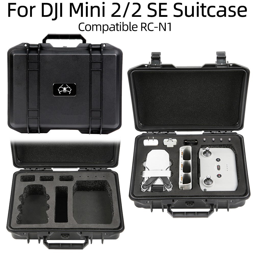 For DJI Mini 2 SE / Mini 2 Waterproof Suitcase Anti-explosion Storage Box Compatible with RC-N1 Remote Controller