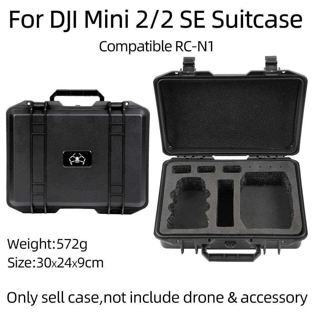 For DJI Mini 2 SE / Mini 2 Waterproof Suitcase Anti-explosion Storage Box Compatible with RC-N1 Remote Controller