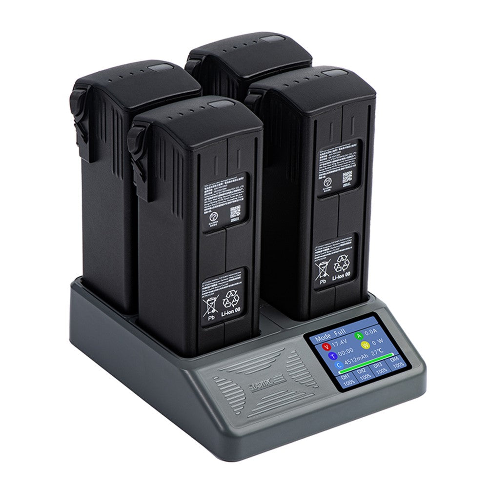 STARTRC 1126150 For DJI Mavic Series 4 Slot Charging Butler with LCD Display Battery Charger Hub