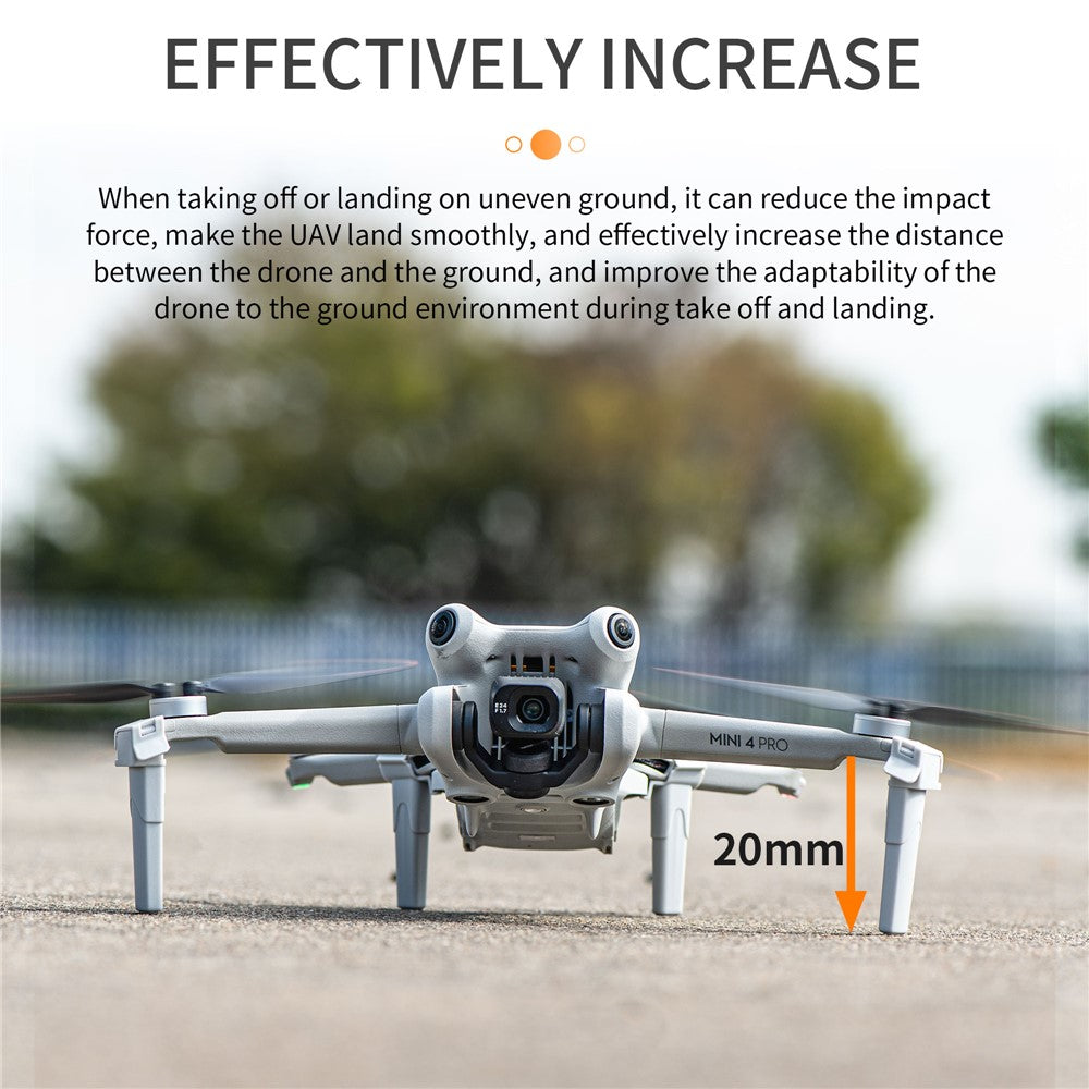 STARTRC 1134476 For DJI Mini 4 Pro Split Type Heighten Landing Gear Drone Anti-drop Landing Stand Set