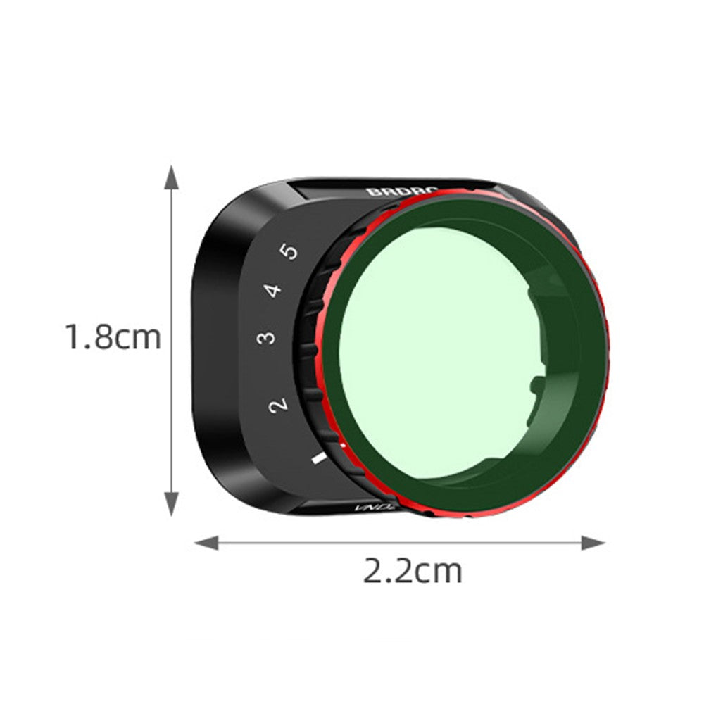 BRDRC VND2-5+VND6-9 2Pcs Lens Filter Set for DJI Mini 4 Pro Drone Lens Accessories