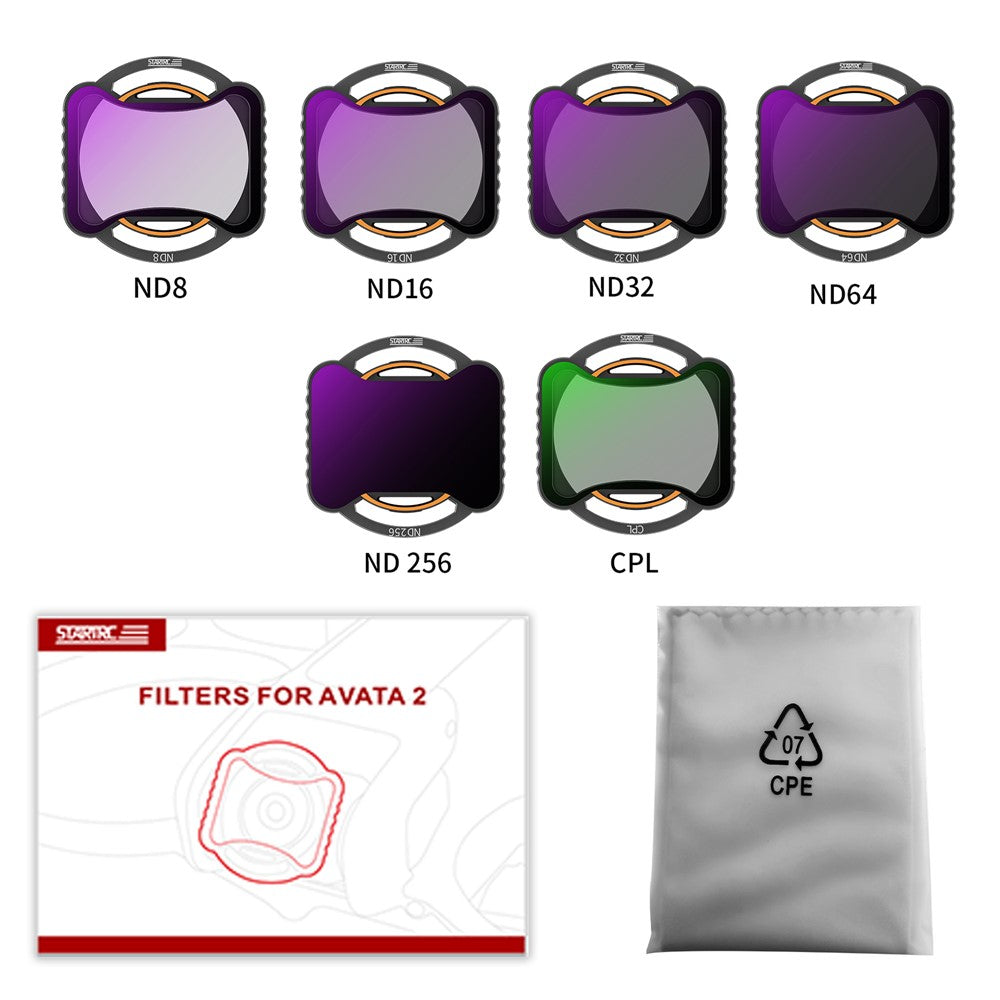 STARTRC 1139693 Wholesale 6PCS Lens Filter for DJI Avata 2 RC Drone CPL ND Filters