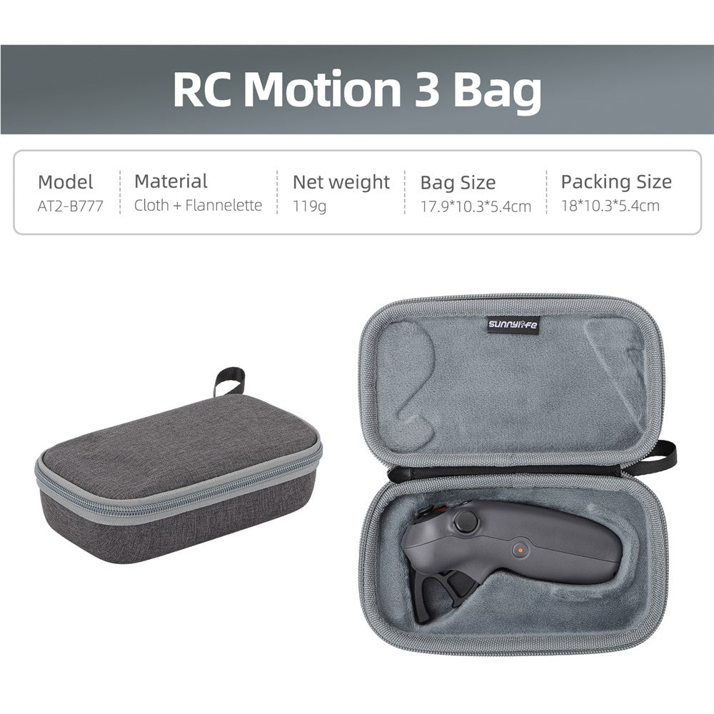 SUNNYLIFE AT2-B777 For DJI RC Motion 3 Storage Bag Motion Controller Carrying Case