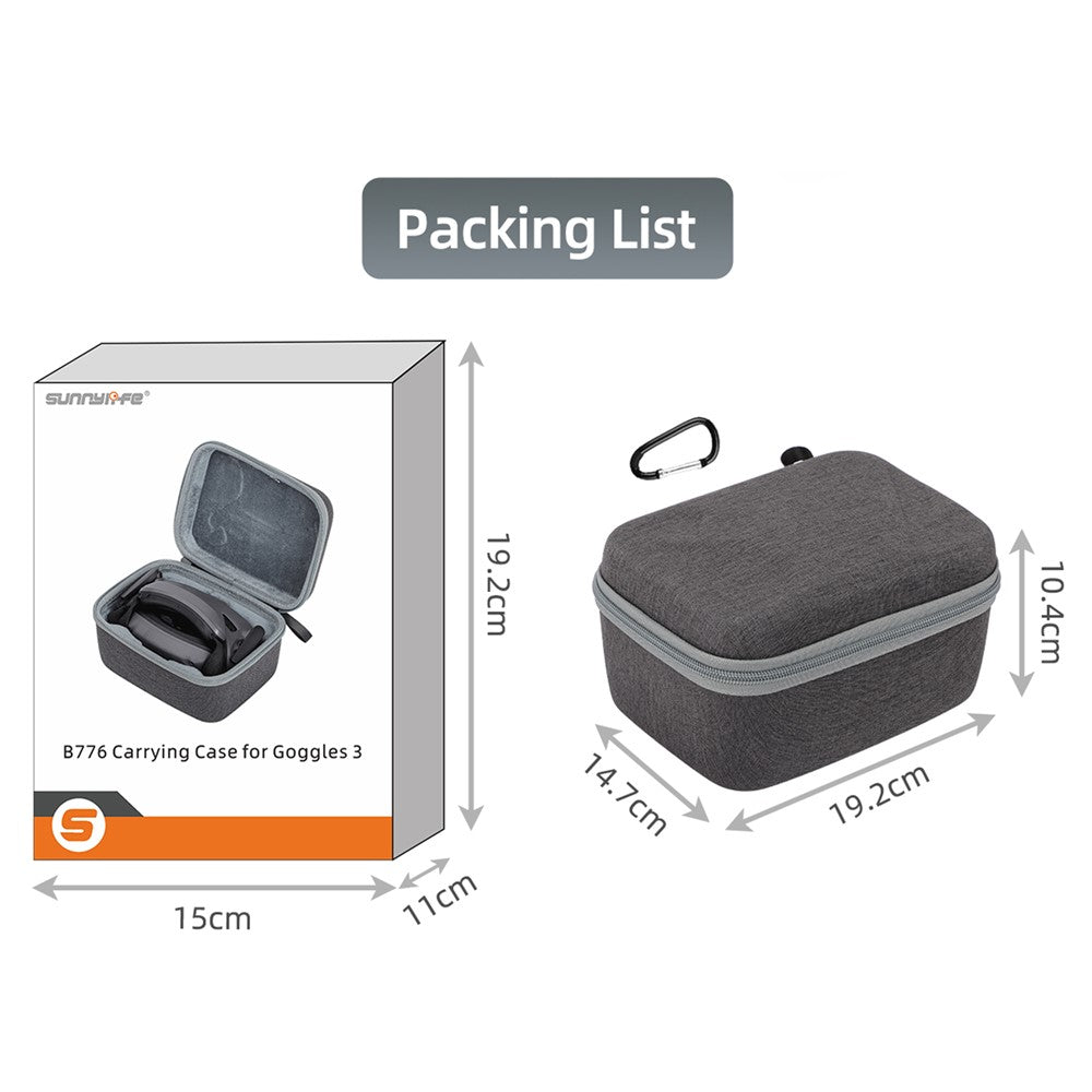 SUNNYLIFE AT2-B776 For DJI Goggles 3 Storage Bag Shockproof Carrying Case
