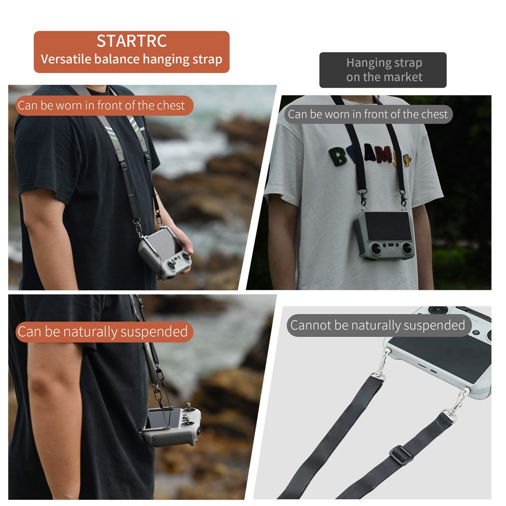 STARTRC 1138511 For DJI RC / RC 2 / RC Pro Remote Control with Screen Self-Balancing Neck Strap with Metal Mounting