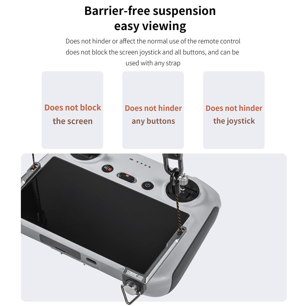 STARTRC 1138511 For DJI RC / RC 2 / RC Pro Remote Control with Screen Self-Balancing Neck Strap with Metal Mounting
