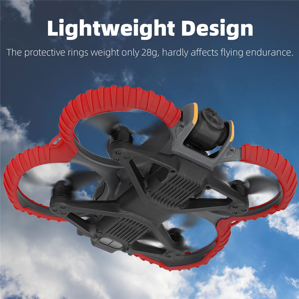 SUNNYLIFE AT2-KC820 For DJI Avata 2 2Pcs / Set Anti-Collision Drone Propeller Blade Guard TPU Protection Rings