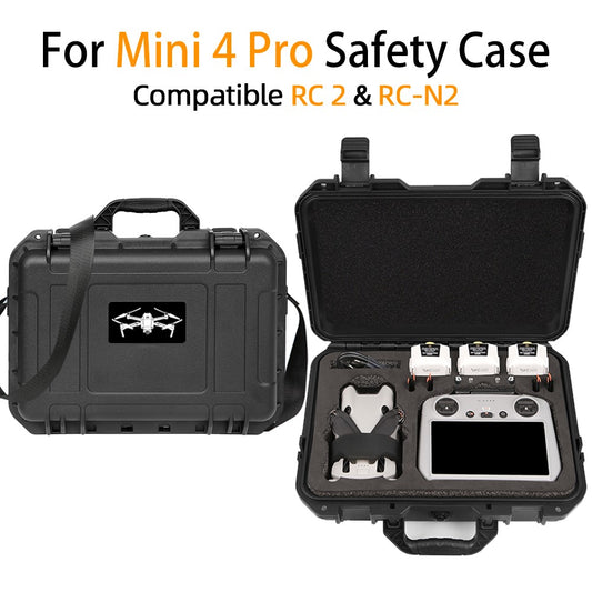 For DJI Mini 4 Pro Explosion-Proof Suitcase Shockproof Lining Portable Storage Box