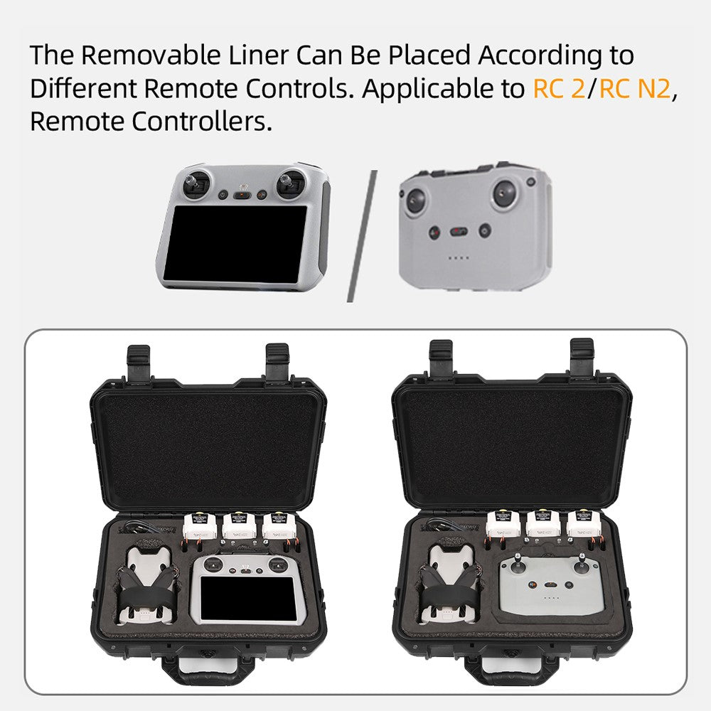 For DJI Mini 4 Pro Explosion-Proof Suitcase Shockproof Lining Portable Storage Box