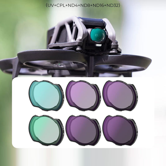K&F CONCEPT SKU.1978 6PCS For DJI Avata RC Drone AGC Glass Filters Kit UV CPL ND4 ND8 ND16 ND32