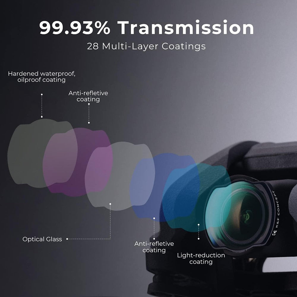 K&F CONCEPT SKU.1978 6PCS For DJI Avata RC Drone AGC Glass Filters Kit UV CPL ND4 ND8 ND16 ND32
