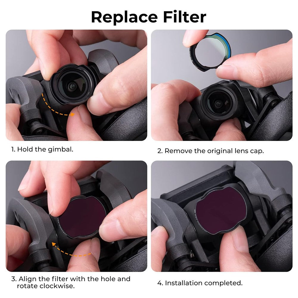 K&F CONCEPT KF01.2087 For DJI Avata Lens Filter RC Drone AGC Glass Anti-Oil UV Filter with 28 Multi-layer Coating