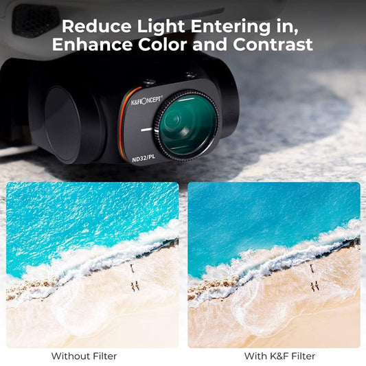 K&F CONCEPT SKU.1932 Multi-Coated UV / ND-PL Polarizer Filter Set for DJI Mavic Mini / Mini 2 / Mini SE / Mini 2 SE AGC Optical Glass Drone Filters
