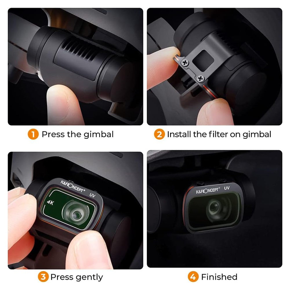 K&F CONCEPT SKU.1932 Multi-Coated UV / ND-PL Polarizer Filter Set for DJI Mavic Mini / Mini 2 / Mini SE / Mini 2 SE AGC Optical Glass Drone Filters