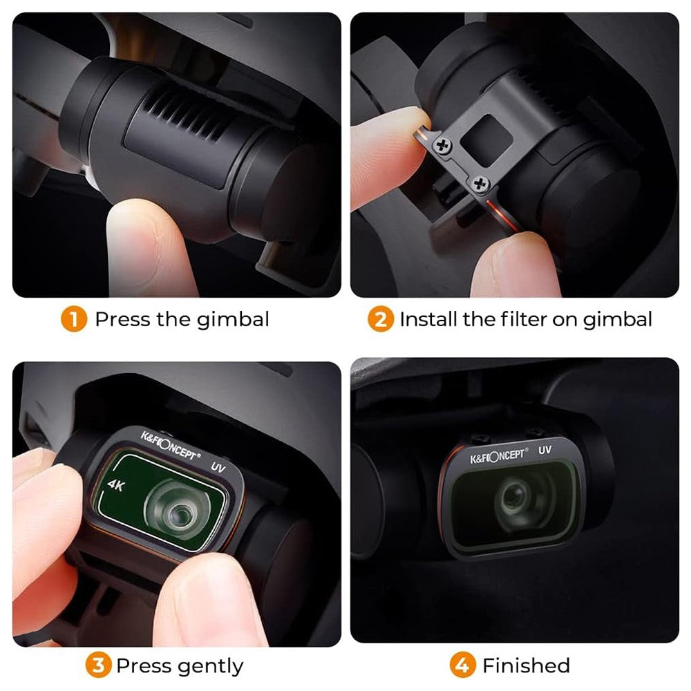 K&F CONCEPT SKU.1904 ND / UV / CPL Filter Kit for DJI Mavic Mini / Mini2 / Mini SE / Mini 2 SE Drone Oilproof AGC Optical Glass Filter